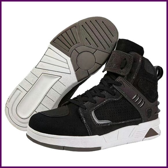 Motorcycle Leather Boots Anti-Slip Side Zipper Street Riding Shoes